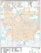 Pinellas Park Wall Map Premium Style